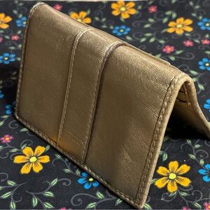 Coach Gold Leather Card Holder